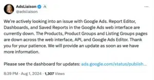 Is Google Ads Down